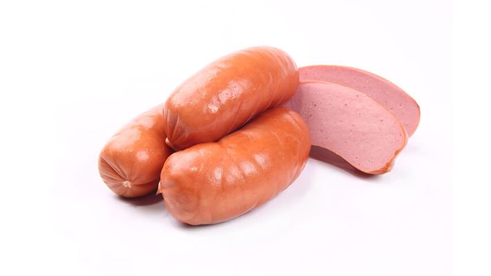 Scalded pork sausages