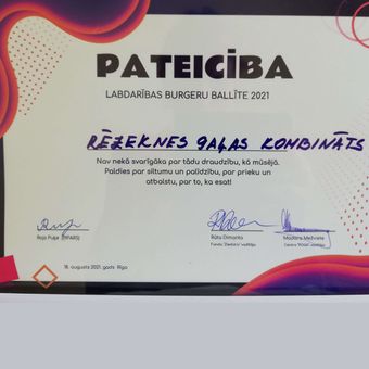 Pateicība par atbalstu Labdarības burgeru ballītei 2021