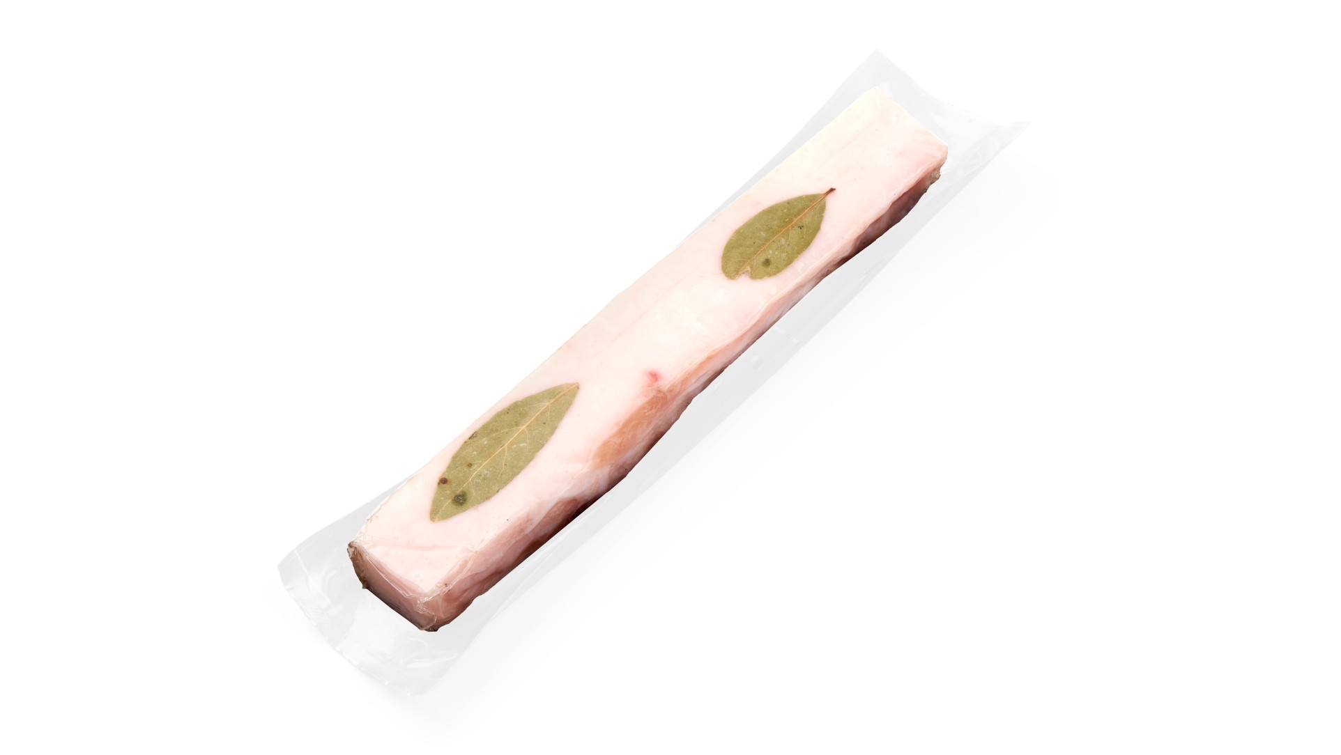 Lard with salt and bay leaf
