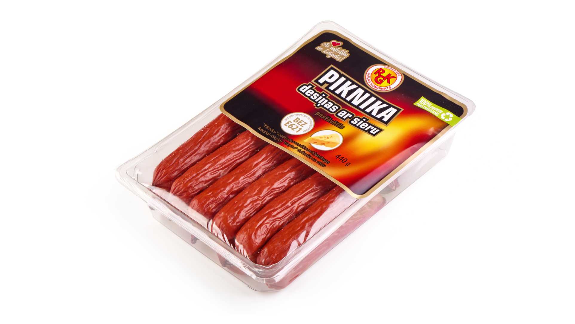 Smoked sausages "Piknik" with cheese