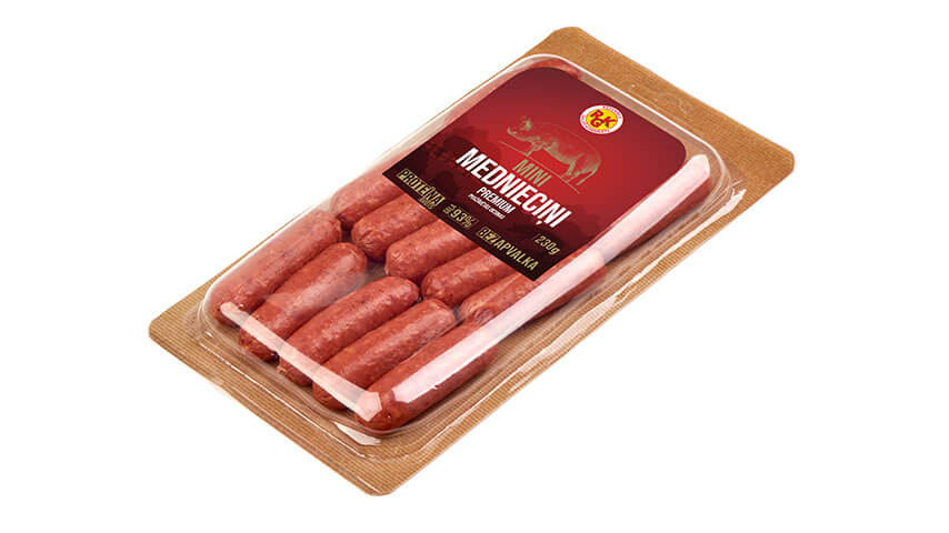 Premium smoked sausages ''Mini Medniecini''