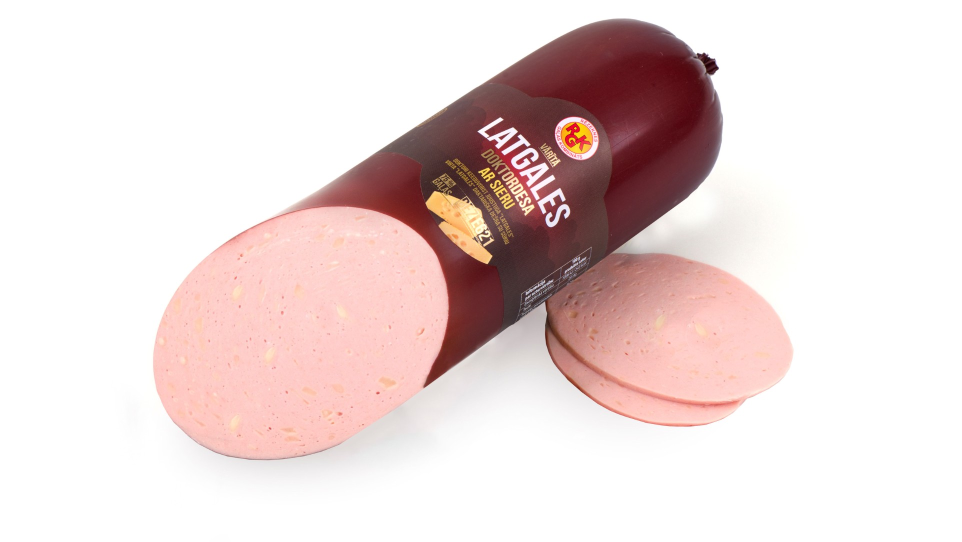 Boiled sausage "Latgales" with cheese
