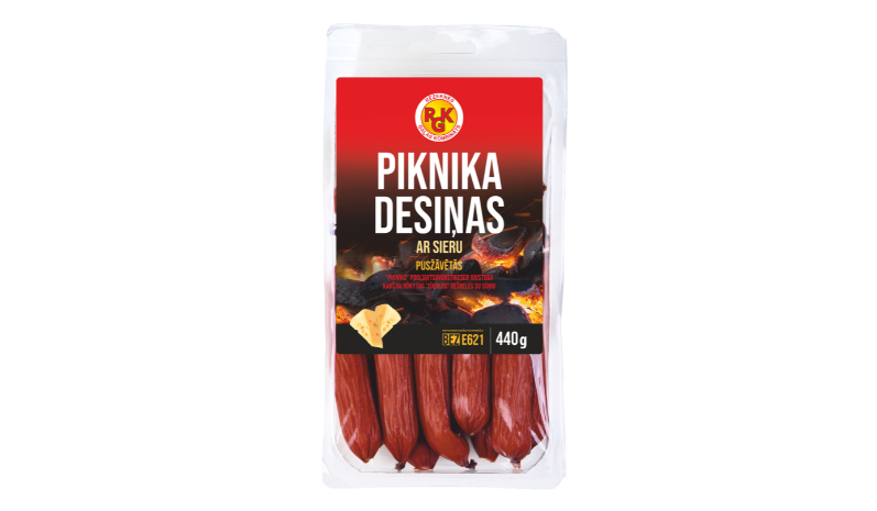 Smoked sausages "Piknik" with cheese