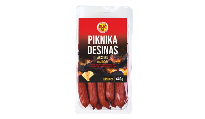 Smoked sausages "Piknik" with cheese
