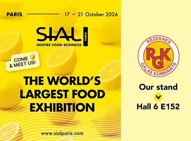 RGK stends izstādē SIAL Paris 2026, 17.-21. oktobris, 6. halle, E152